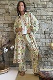 Riad Nights Longline Belted Duster Shirt Green